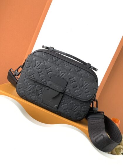 Monogram S Lock Messenger Bag M58489 in Grey