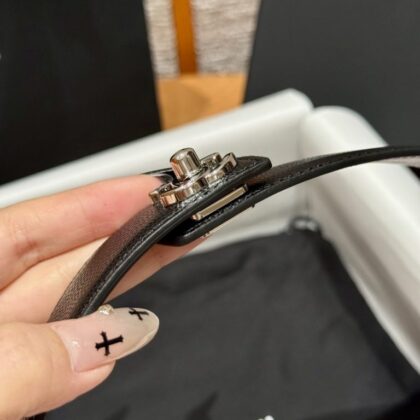 H-Pattern Belt in Black