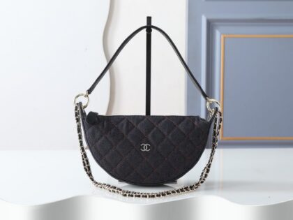 Quilted Shoulder Bag 5094 in Denim