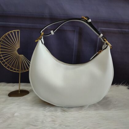 FF Pattern Handbag 8BR798 in White