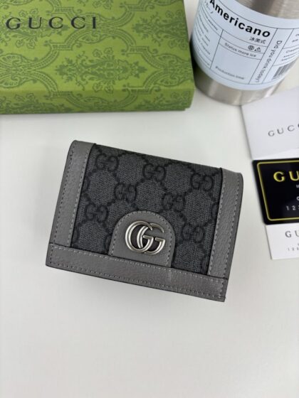 Quilted Card Holder 706845 in Grey