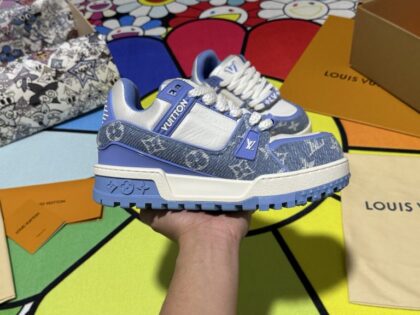 Monogram Sneakers in Denim