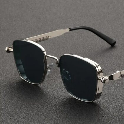 2026 New Retro Square Frame Steampunk Metal Sunglasses European and American Universal Personalized Sunglasses Sunglass